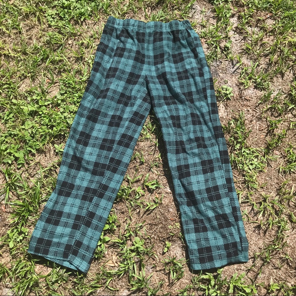 Green Plaid PJ Pants🐸💚